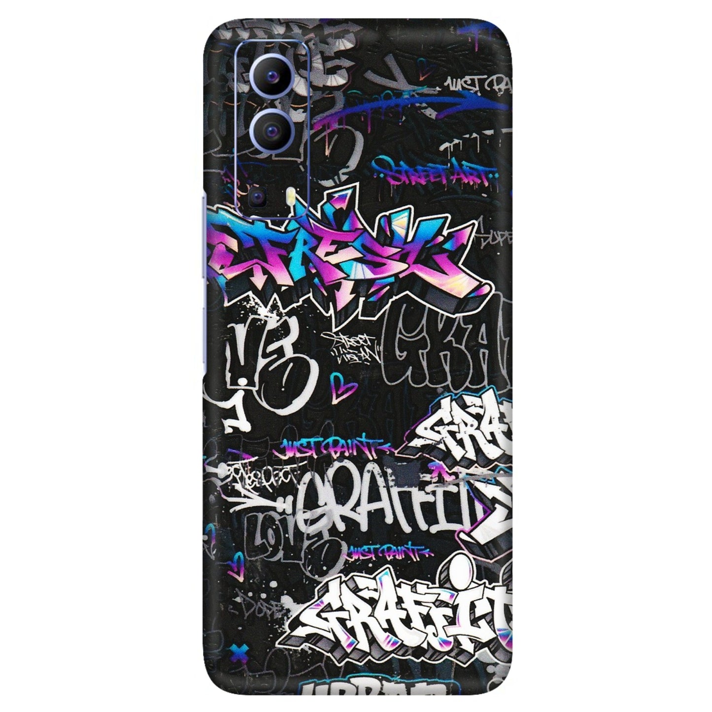 VIVO Z/V/X/T/U/S Series Phone Skins (All Models) - Graffiti Killer - 3D Embossed Finish (L-274) Vivo V21e (5G)