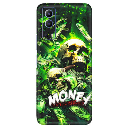 VIVO Z/V/X/T/U/S Series Phone Skins (All Models) - Skull Money - 3D Embossed Finish (L-303) Vivo V21e (5G)