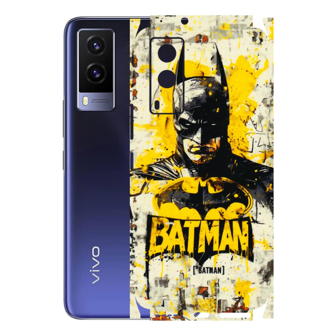 VIVO Z/V/X/T/U/S Series Phone Skins (All Models) - Batman Yellow BT - 3D Embossed Finish (L-304) Vivo V21e (5G)