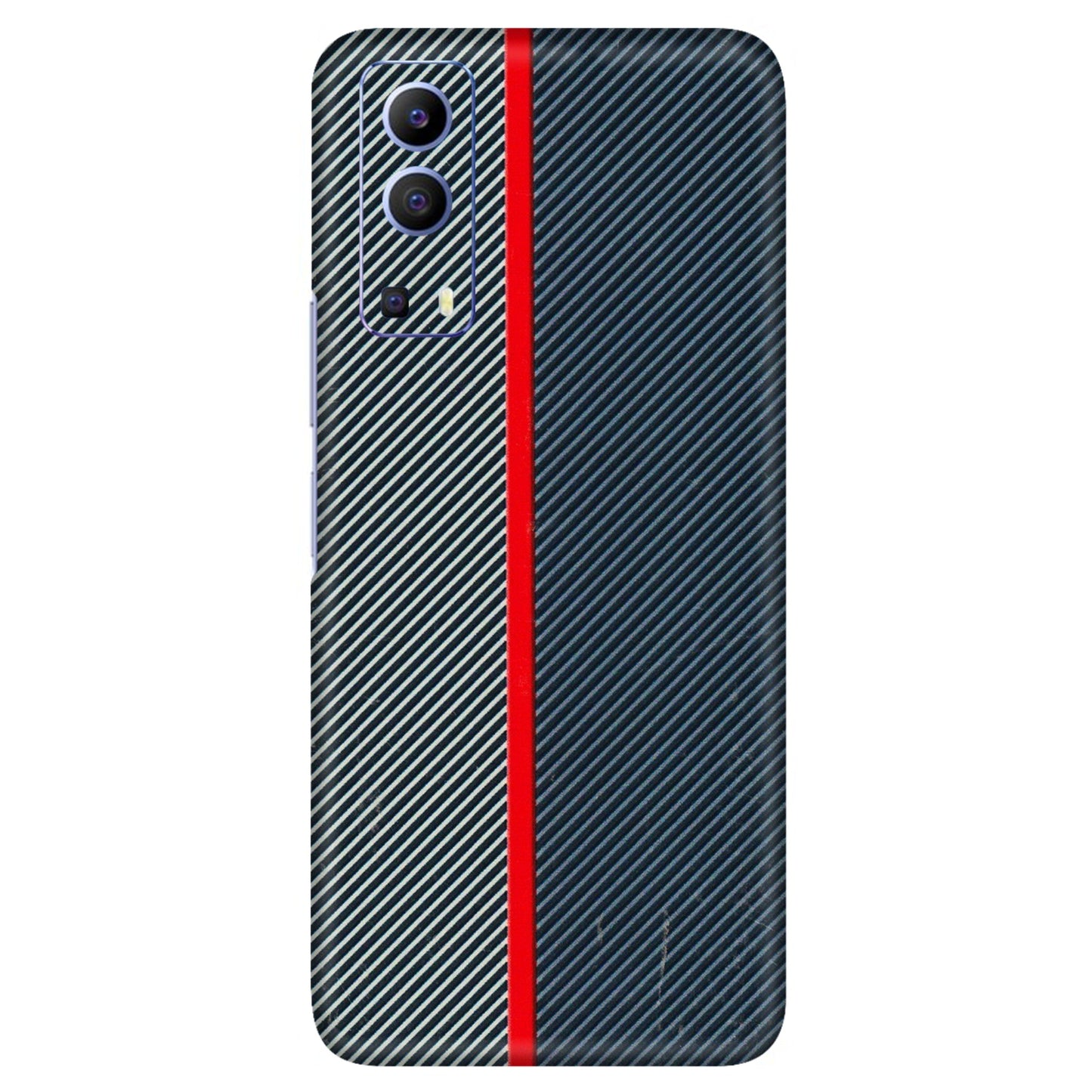 VIVO Z/V/X/T/U/S Series Phone Skins (All Models) - Blue Sober Lines - 3D Embossed Finish (L-305) Vivo V21e (5G)