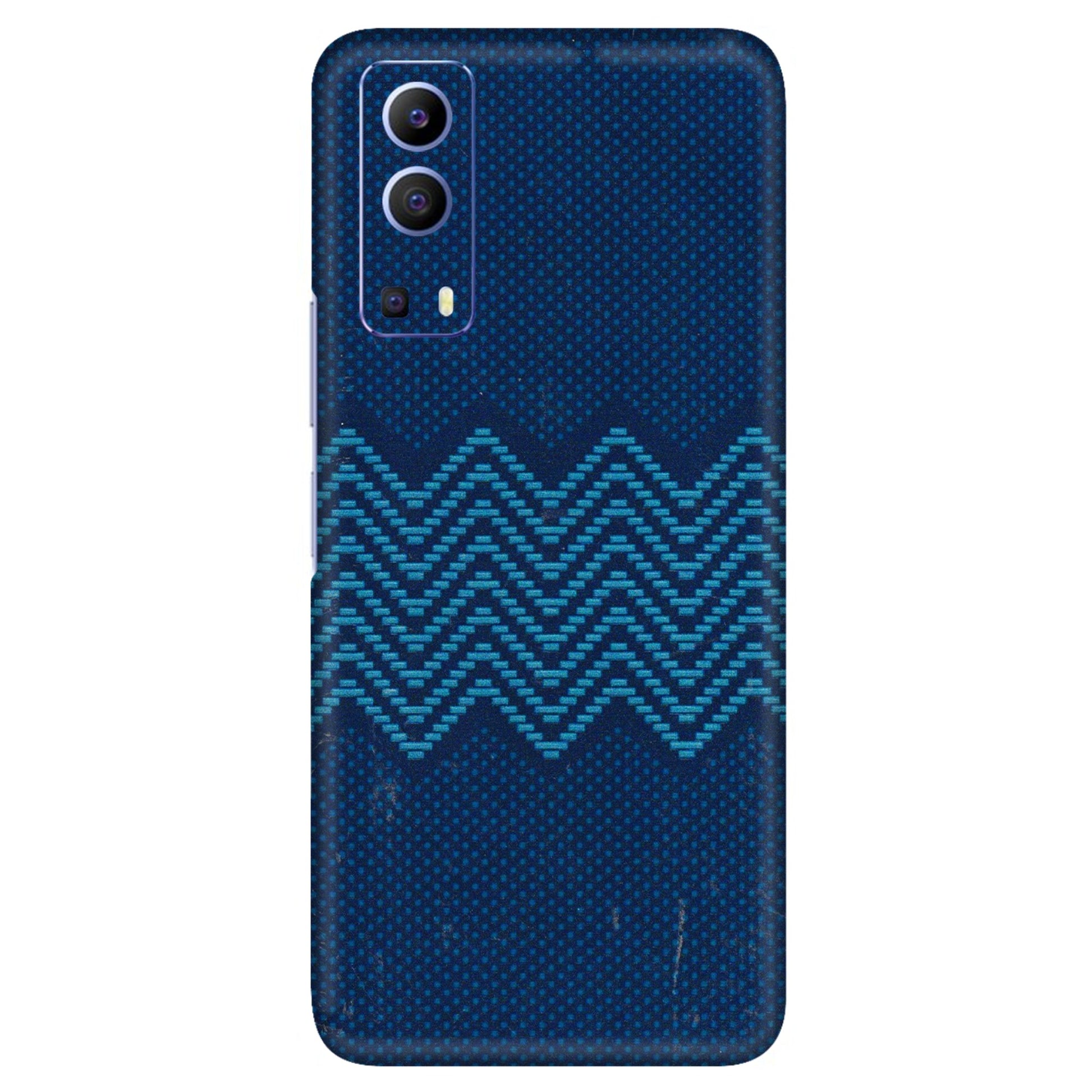 VIVO Z/V/X/T/U/S Series Phone Skins (All Models) - Blue Sober Waves - 3D Embossed Finish (L-306) Vivo V21e (5G)