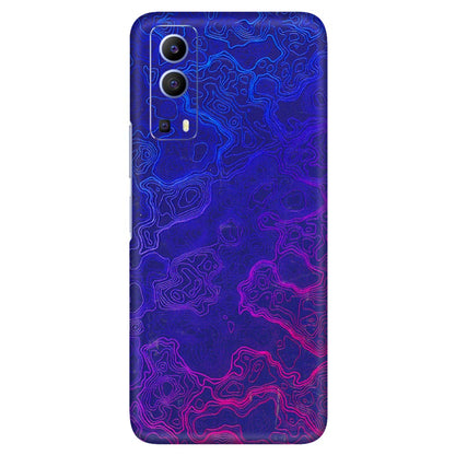 VIVO Z/V/X/T/U/S Series Phone Skins (All Models) - Purple Ripples Swirl - 3D Embossed Finish (L-314) Vivo V21e (5G)