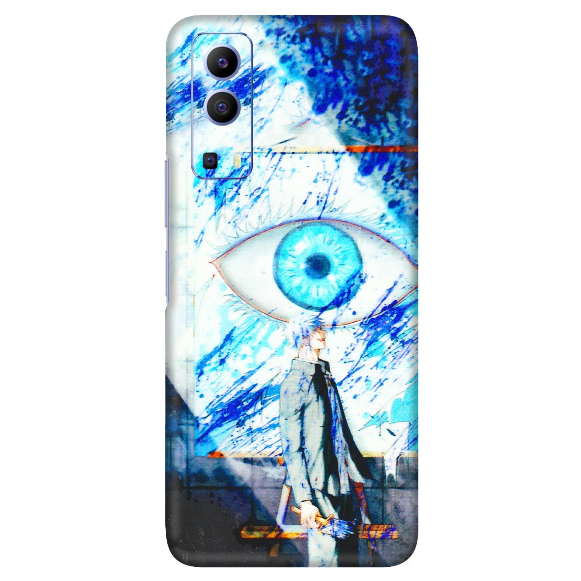 VIVO Z/V/X/T/U/S Series Phone Skins (All Models) - Anime Sea Blue Eye - 3D Embossed Finish (L-318) Vivo V21e (5G)