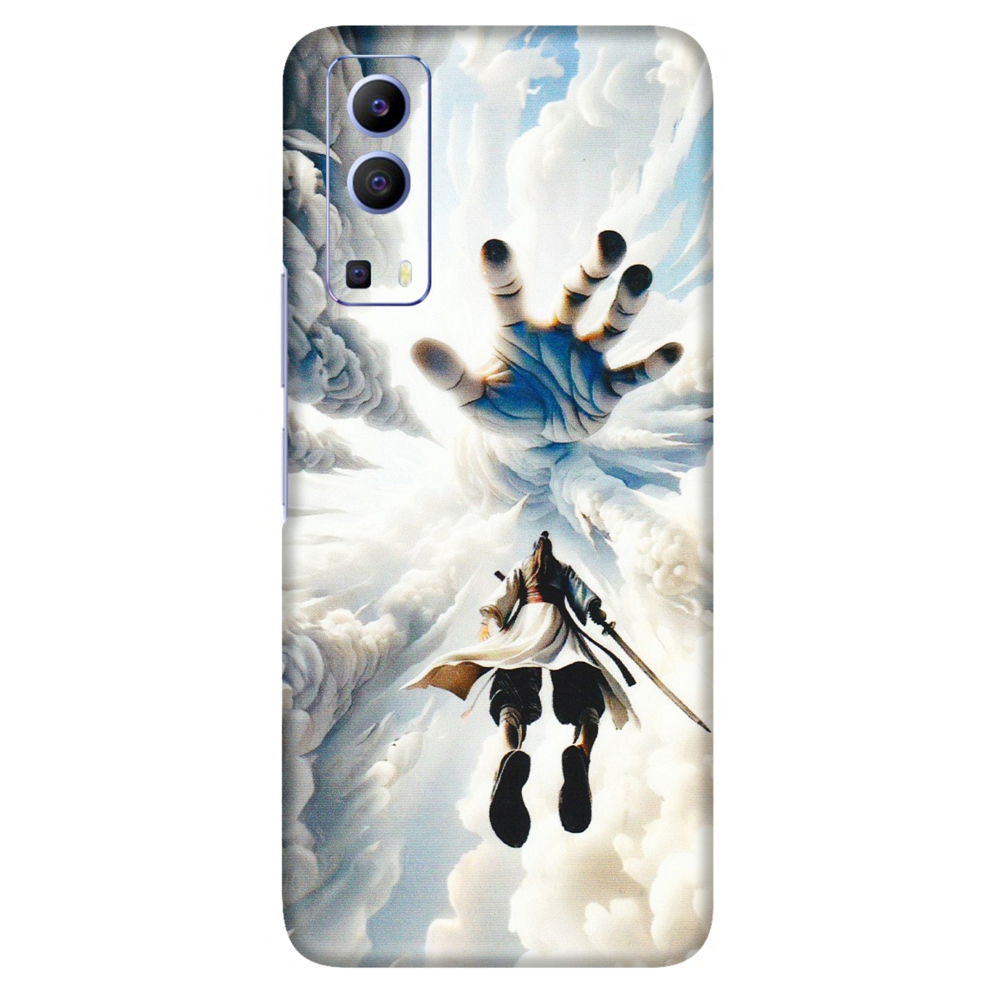 VIVO Z/V/X/T/U/S Series Phone Skins (All Models) - Big Hand With Monkey King - 3D Embossed Finish (L-323) Vivo V21e (5G)