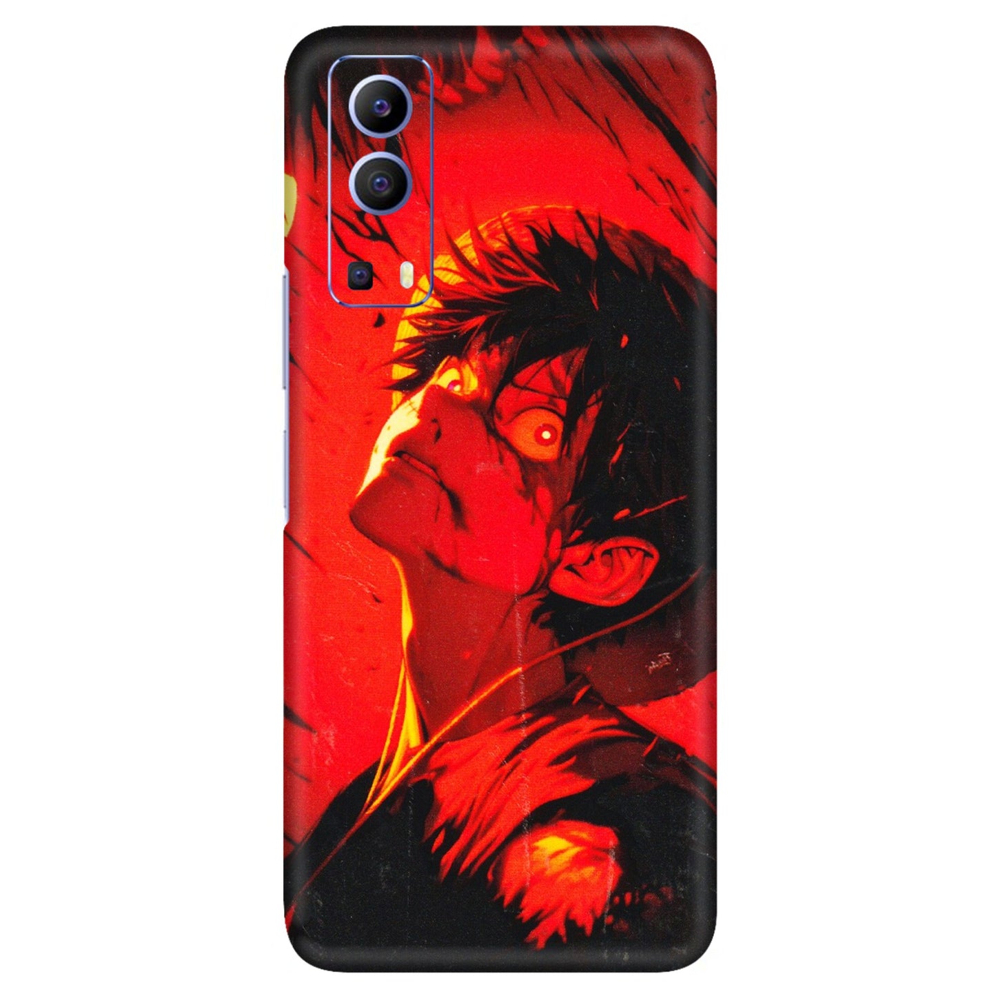VIVO Z/V/X/T/U/S Series Phone Skins (All Models) - D.Luffy Power Up One Piece Anime - 3D Embossed Finish (L-326) Vivo V21e (5G)