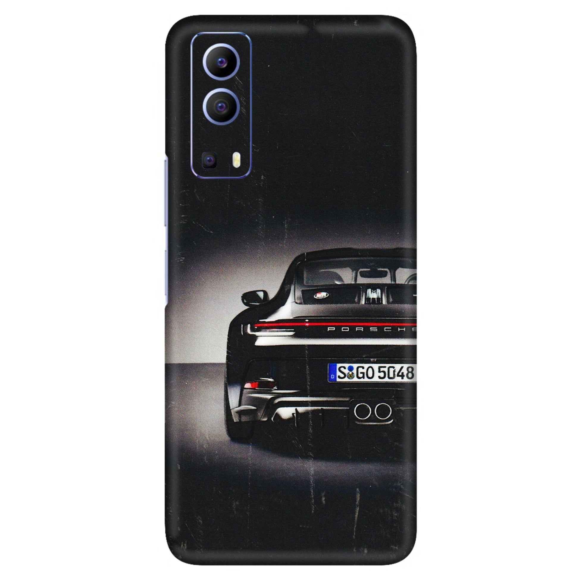 VIVO Z/V/X/T/U/S Series Phone Skins (All Models) - New Black Porsche GT3 - 3D Embossed Finish (L-327) Vivo V21e (5G)