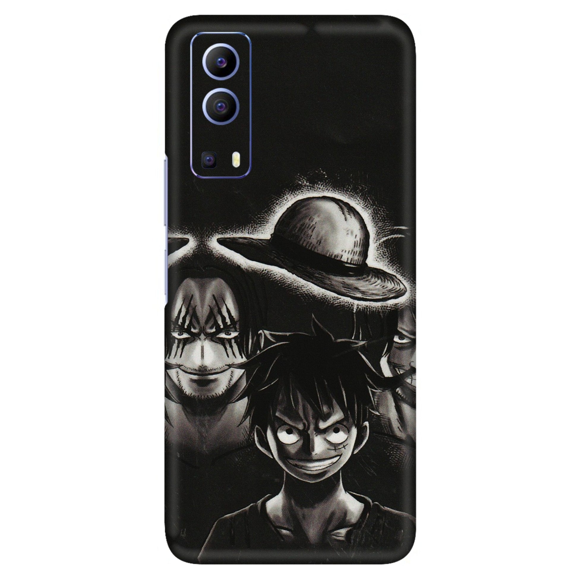 VIVO Z/V/X/T/U/S Series Phone Skins (All Models) - Black Luffy Hat - 3D Embossed Finish (L-57) Vivo V21e (5G)