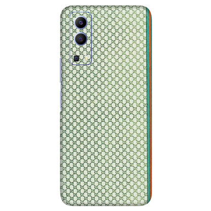 VIVO Z/V/X/T/U/S Series Phone Skins (All Models) - Gucci Fabric Pattern - 3D Embossed Finish (L-73) Vivo V21e (5G)