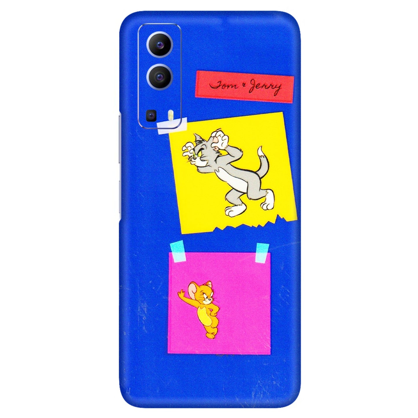 VIVO Z/V/X/T/U/S Series Phone Skins (All Models) - Tom N Jerry Sticky Notes - 3D Embossed Finish (L-88) Vivo V21e (5G)