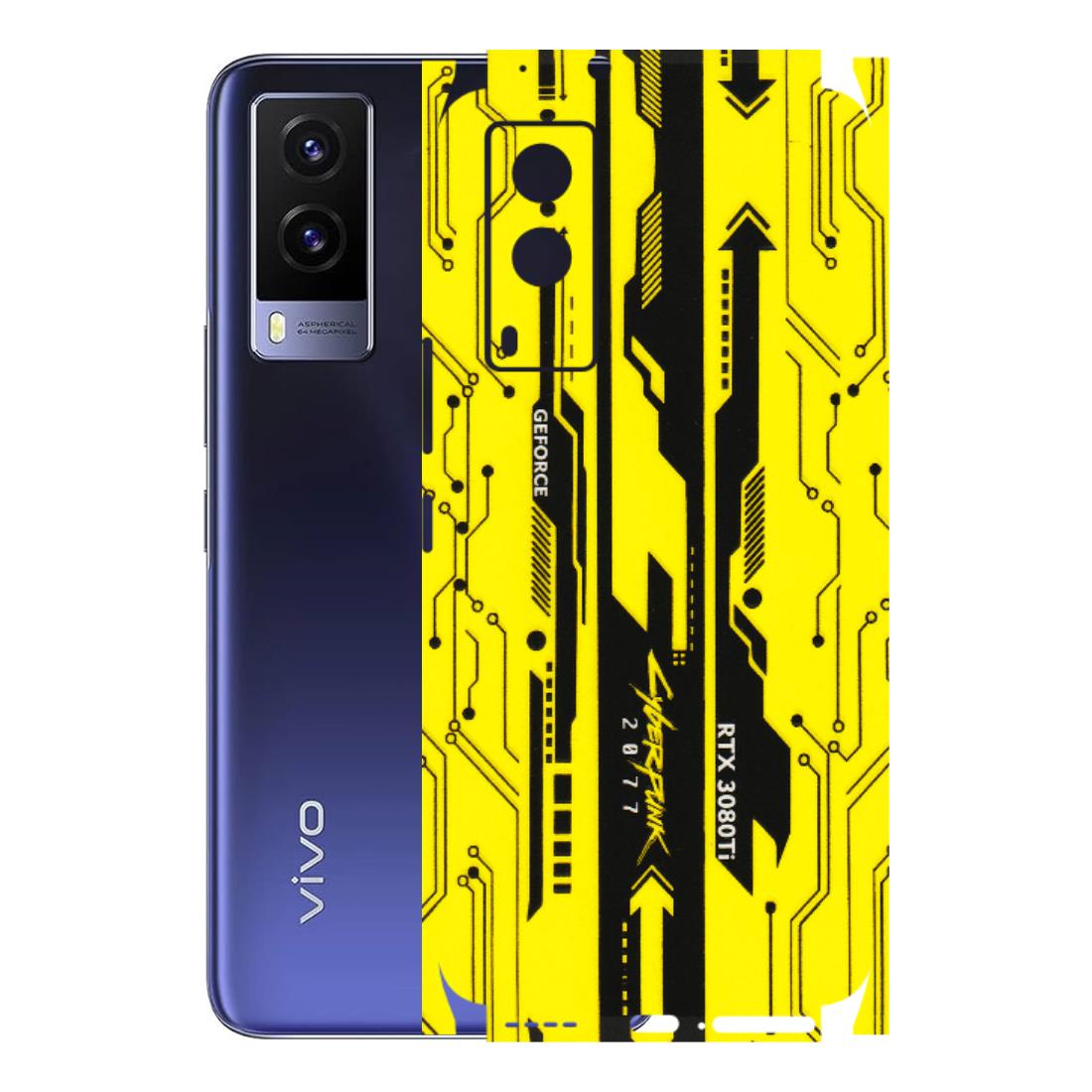 VIVO Z/V/X/T/U/S Series Phone Skins (All Models) - Yellow Cyberpunk - 3D Embossed Finish (L-93) Vivo V21e (5G)
