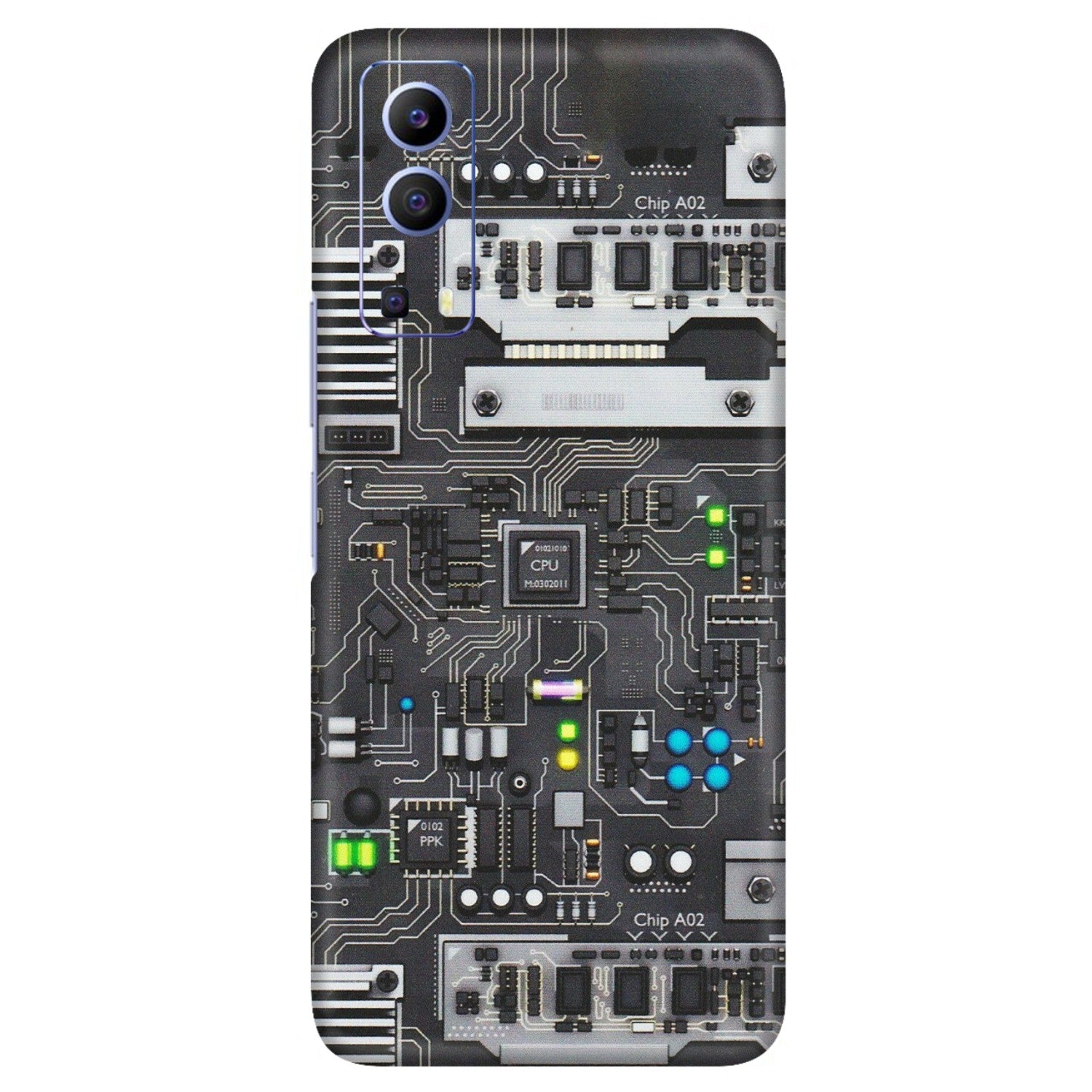 VIVO Z/V/X/T/U/S Series Phone Skins (All Models) - Motherboard Internals - Matte Finish (M-135) Vivo V21e (5G)