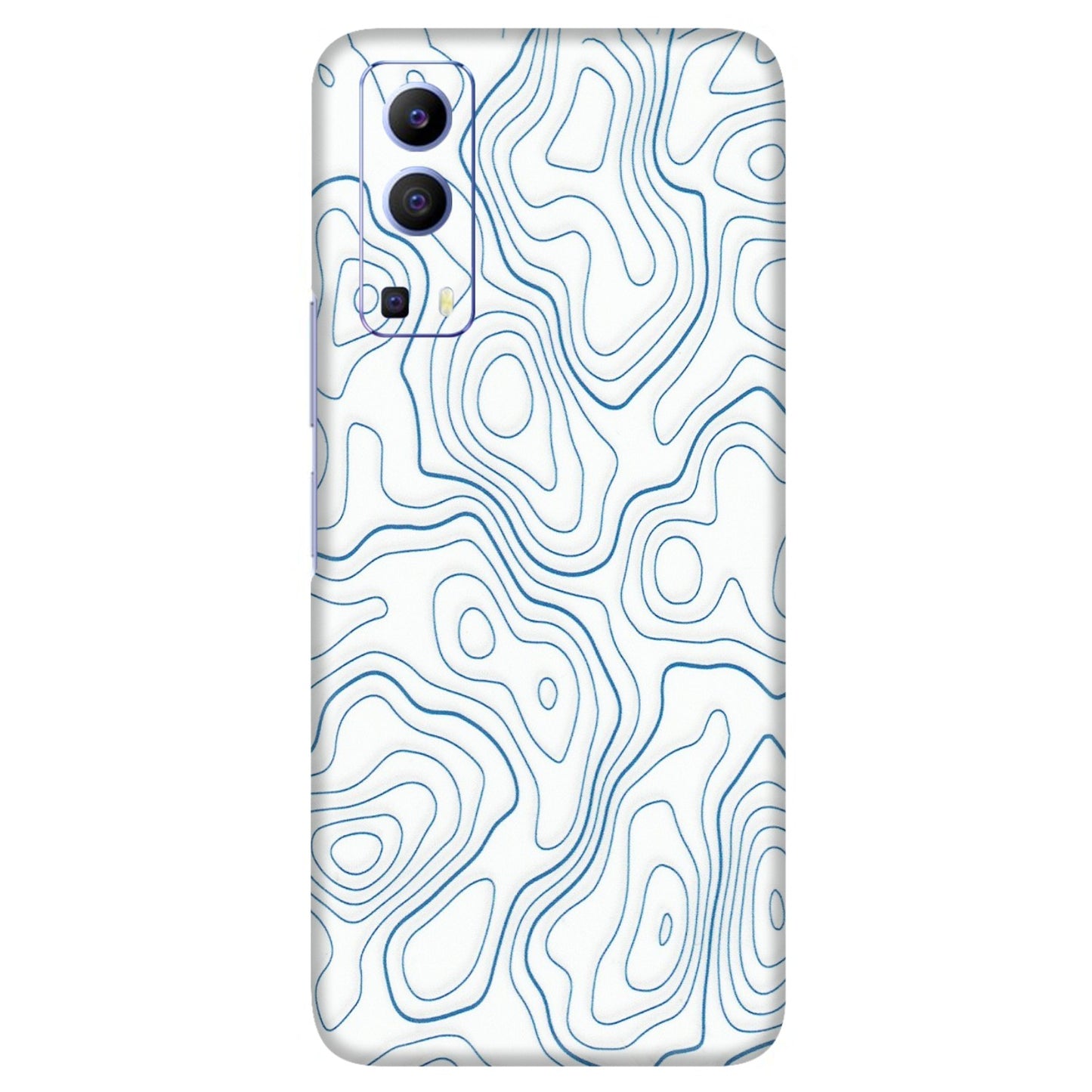 VIVO Z/V/X/T/U/S Series Phone Skins (All Models) - Blue And White Swirls - Matte Finish (M-139) Vivo V21e (5G)