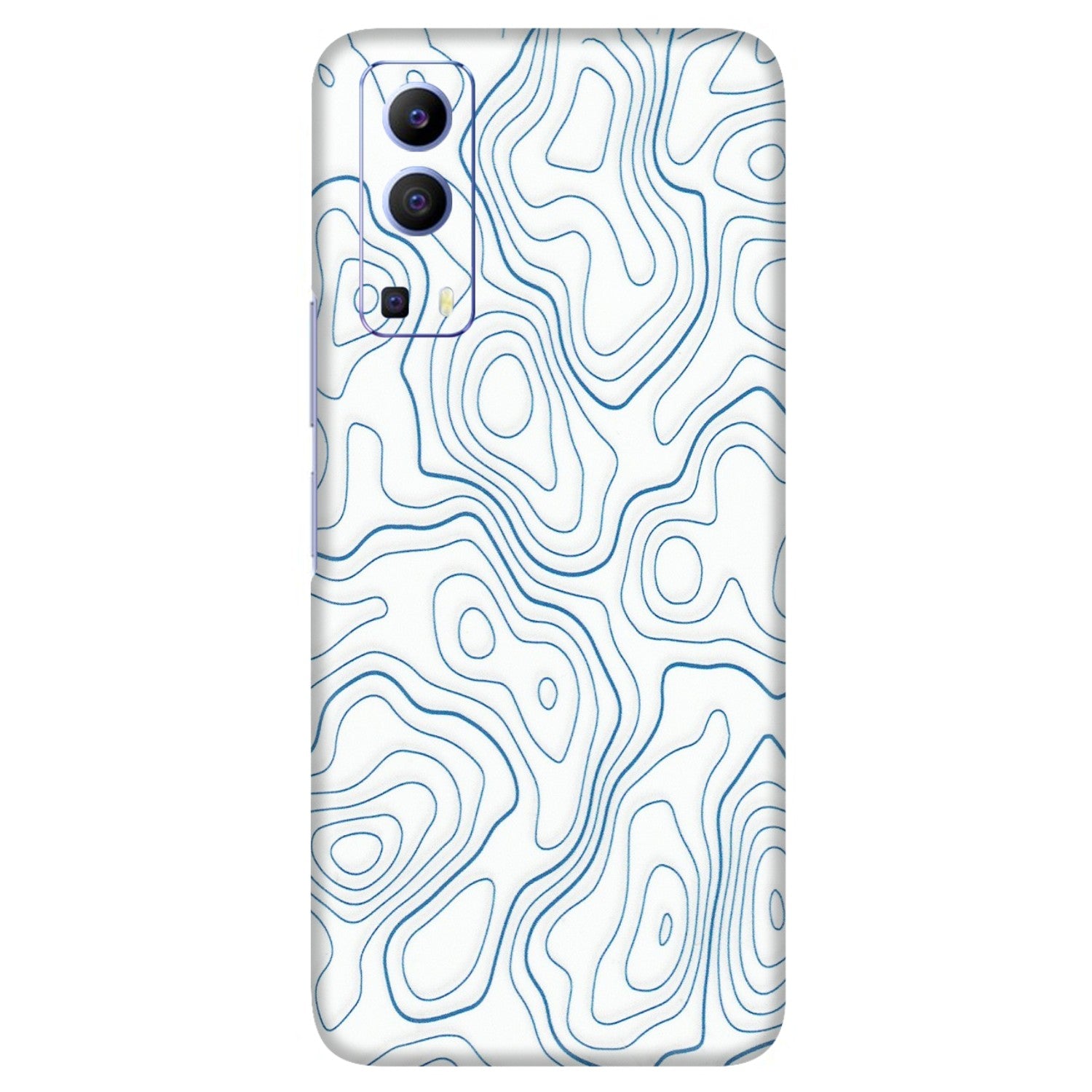 VIVO Z/V/X/T/U/S Series Phone Skins (All Models) - Blue And White Swirls - Matte Finish (M-139) Vivo V21e (5G)