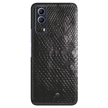 VIVO Z/V/X/T/U/S Series Phone Skins (All Models) - Black Snack Leather - Matte Finish (M-147) Vivo V21e (5G)