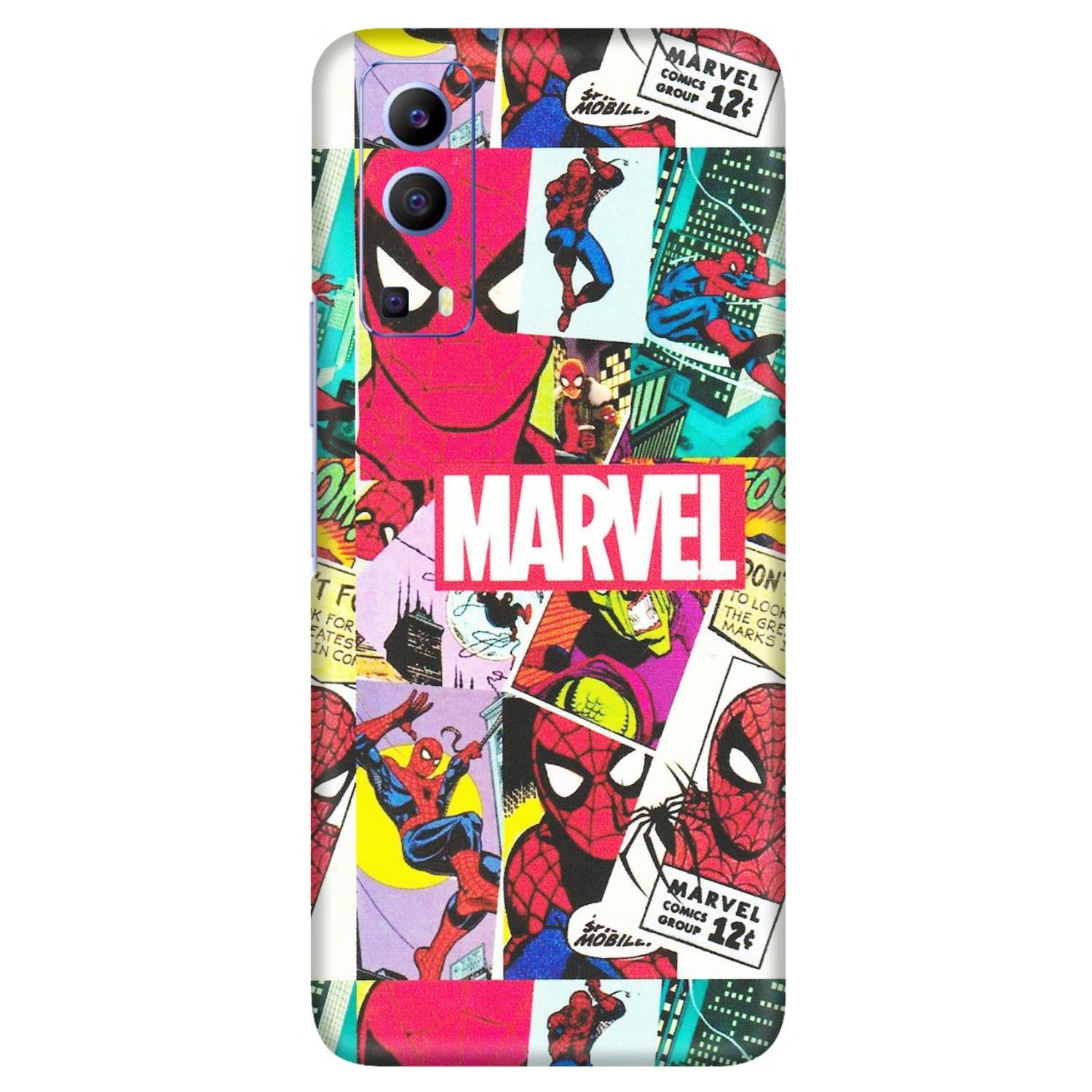 VIVO Z/V/X/T/U/S Series Phone Skins (All Models) - Marvel Comic Spiderman Grafitti - Matte Finish (M-72) Vivo V21e (5G)