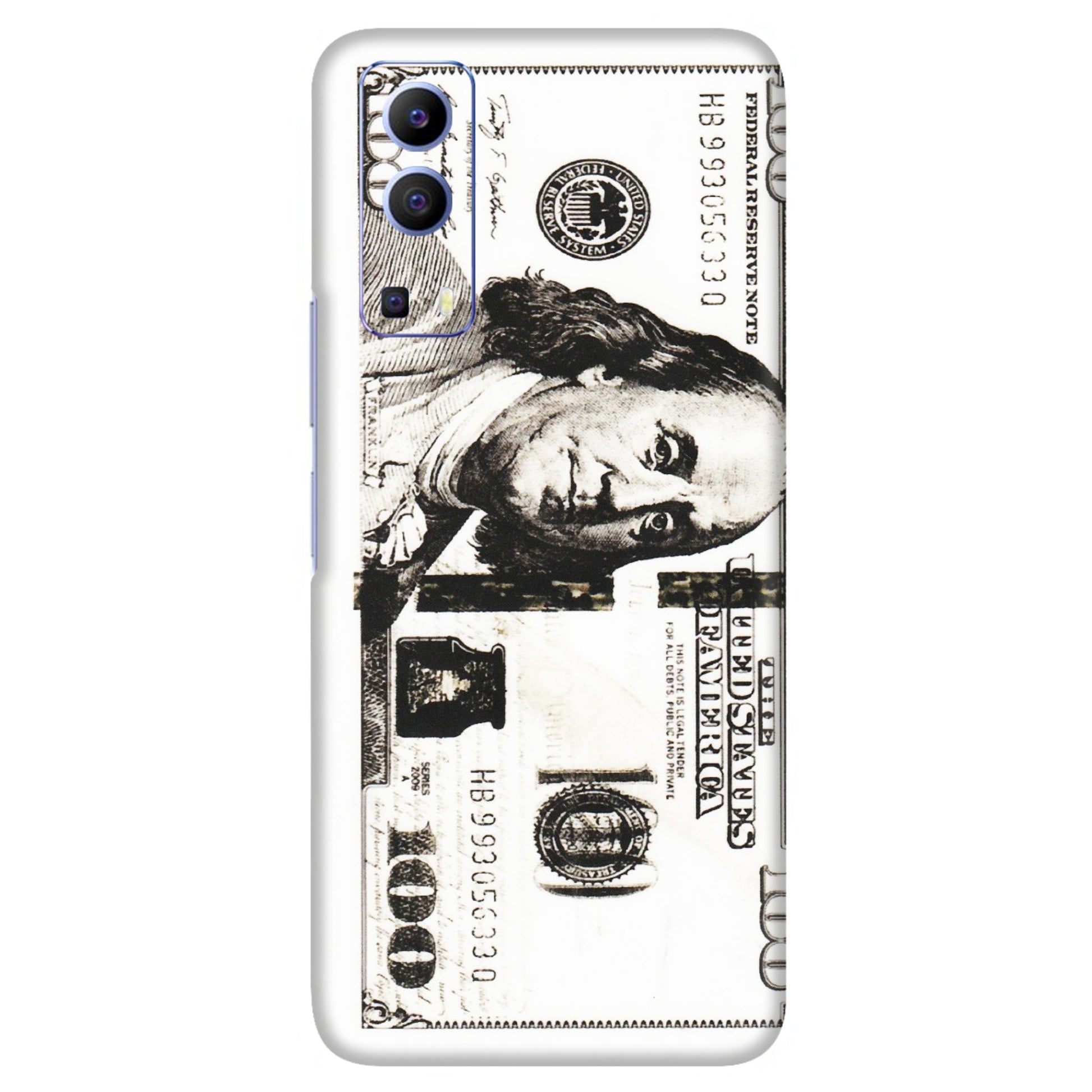 VIVO Z/V/X/T/U/S Series Phone Skins (All Models) - 100 Dollar Currency - Transparent Finish (T-01) Vivo V21e (5G)