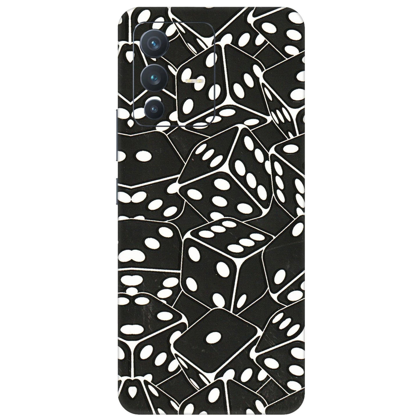 VIVO Z/V/X/T/U/S Series Phone Skins (All Models) - Big Black Dices - 3D Embossed Finish (L-106) Vivo V23 (5G)