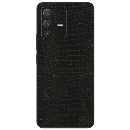 VIVO Z/V/X/T/U/S Series Phone Skins (All Models) - Snake Leather Black - 3D Embossed Finish (L-107) Vivo V23 (5G)