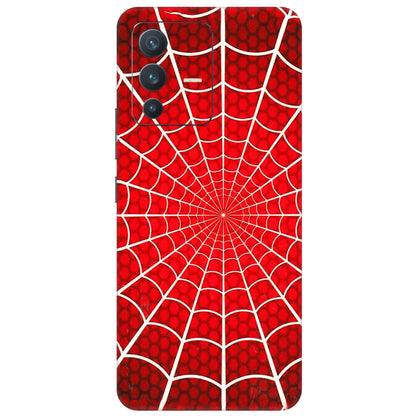 VIVO Z/V/X/T/U/S Series Phone Skins (All Models) - Classic Spidey Web - 3D Embossed Finish (L-115) Vivo V23 (5G)