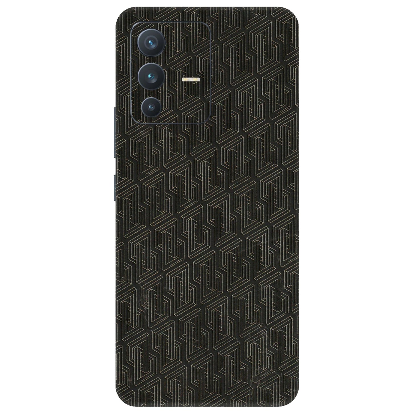 VIVO Z/V/X/T/U/S Series Phone Skins (All Models) - Black Abstract Pattern - 3D Embossed Finish (L-117) Vivo V23 (5G)