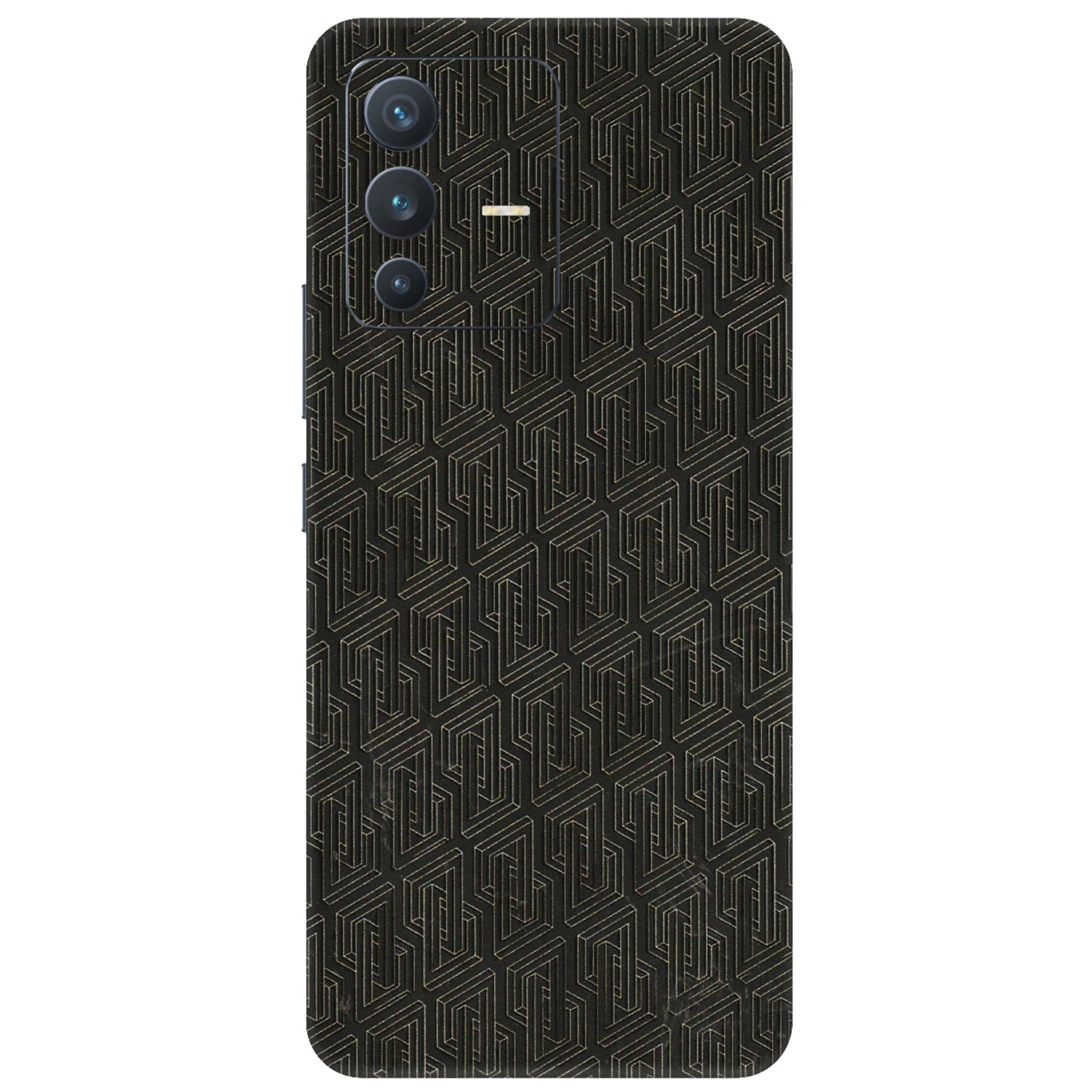 VIVO Z/V/X/T/U/S Series Phone Skins (All Models) - Black Abstract Pattern - 3D Embossed Finish (L-117) Vivo V23 (5G)