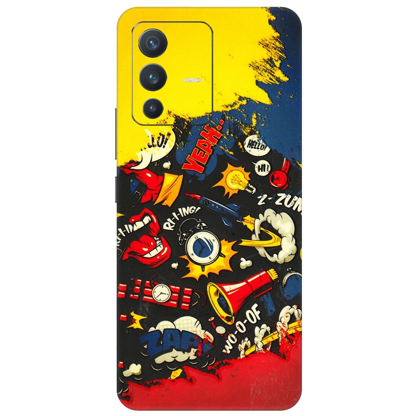 VIVO Z/V/X/T/U/S Series Phone Skins (All Models) - Pacific Doodle Art - 3D Embossed Finish (L-120) Vivo V23 (5G)