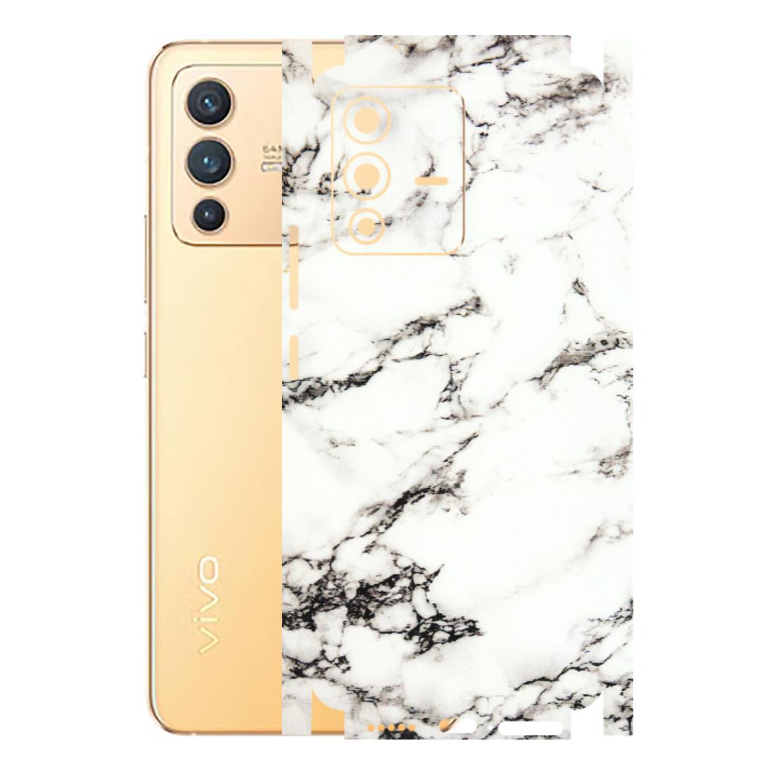 VIVO Z/V/X/T/U/S Series Phone Skins (All Models) - Black and White Marble Texture - 3D Embossed Finish (L-124) Vivo V23 (5G)