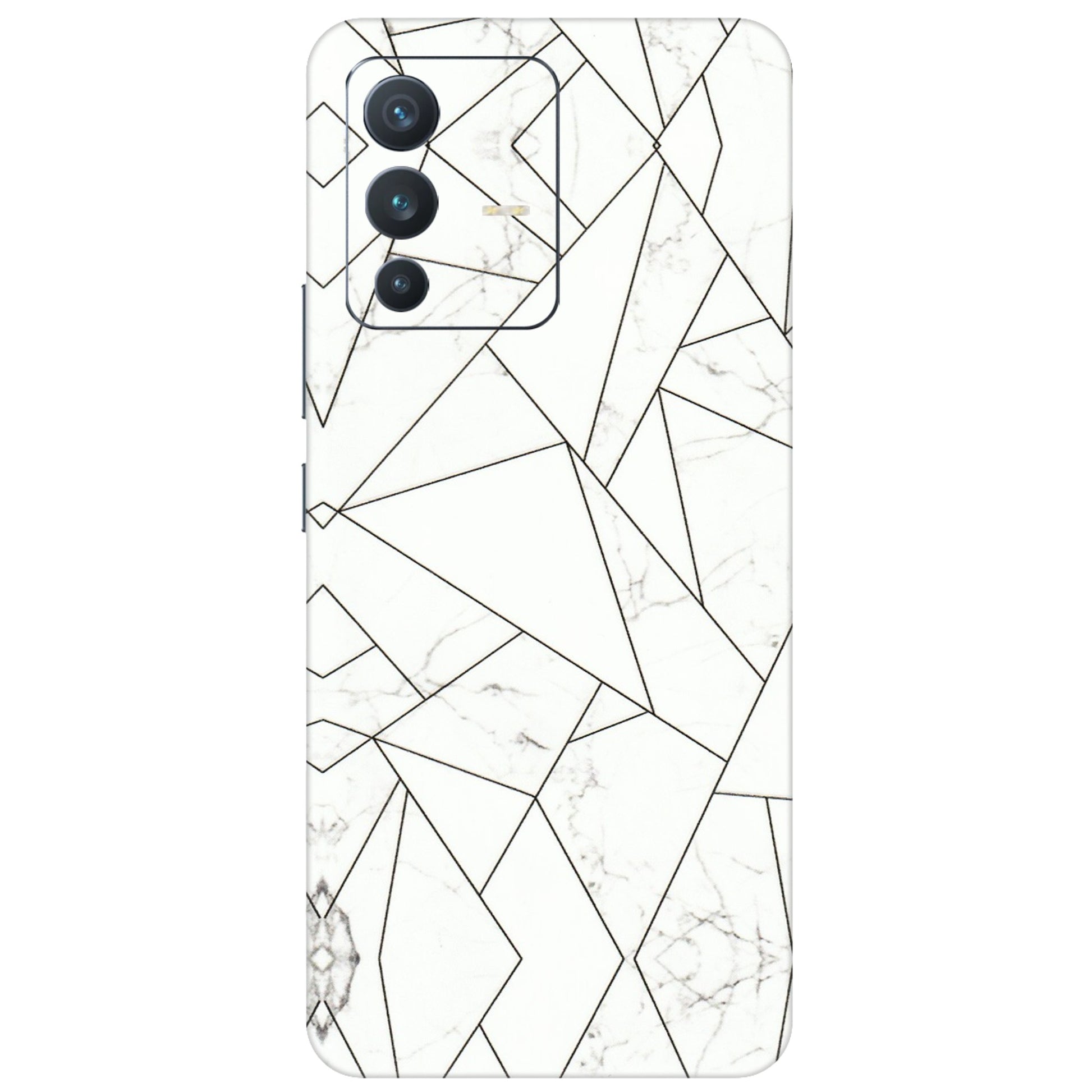 VIVO Z/V/X/T/U/S Series Phone Skins (All Models) - Luxury White Marble Effect - 3D Embossed Finish (L-168) Vivo V23 (5G)