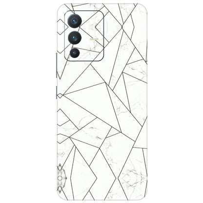 VIVO Z/V/X/T/U/S Series Phone Skins (All Models) - Luxury White Marble Effect - 3D Embossed Finish (L-168) Vivo V23 (5G)