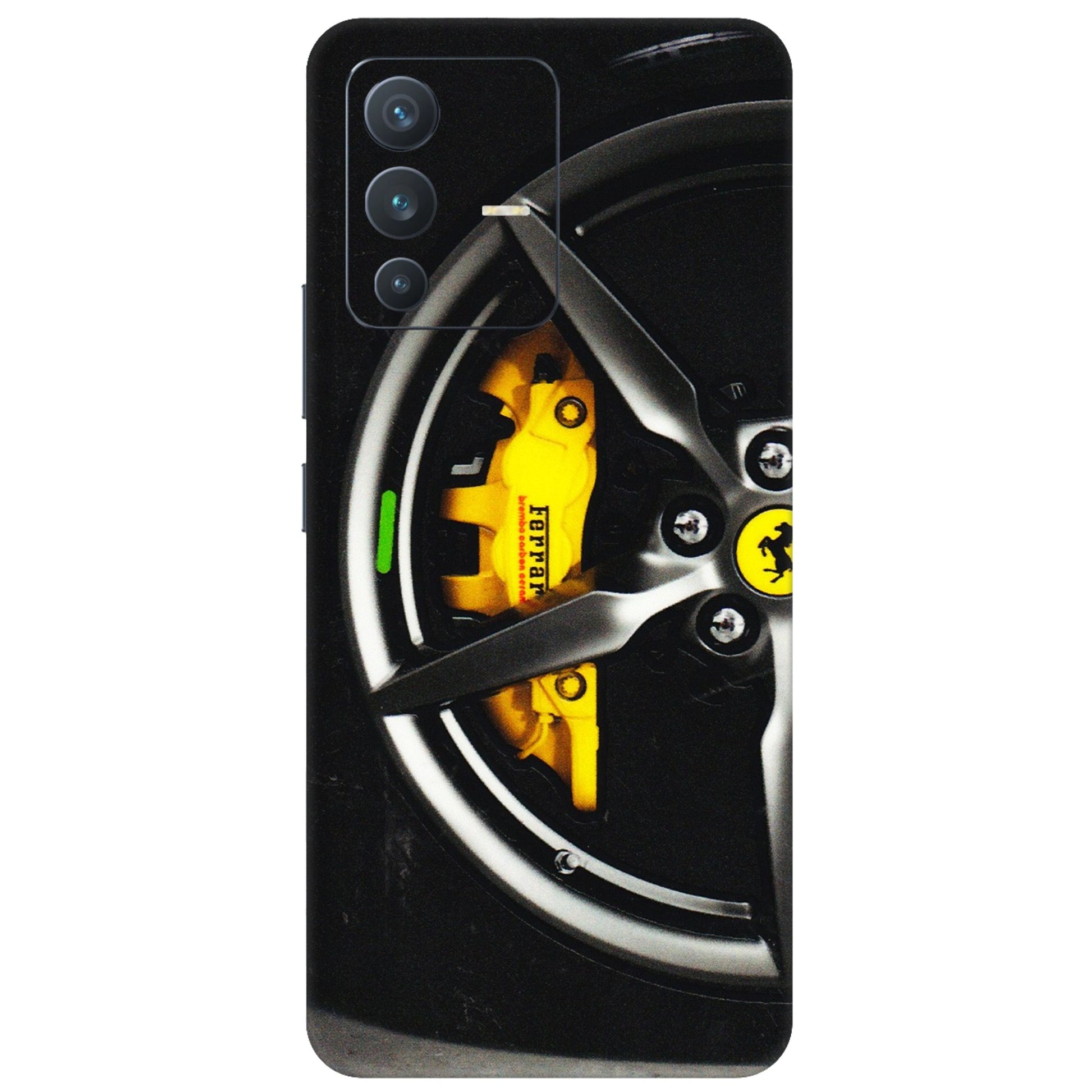 VIVO Z/V/X/T/U/S Series Phone Skins (All Models) - Ferrari Wheel Alloy - 3D Embossed Finish (L-173) Vivo V23 (5G)