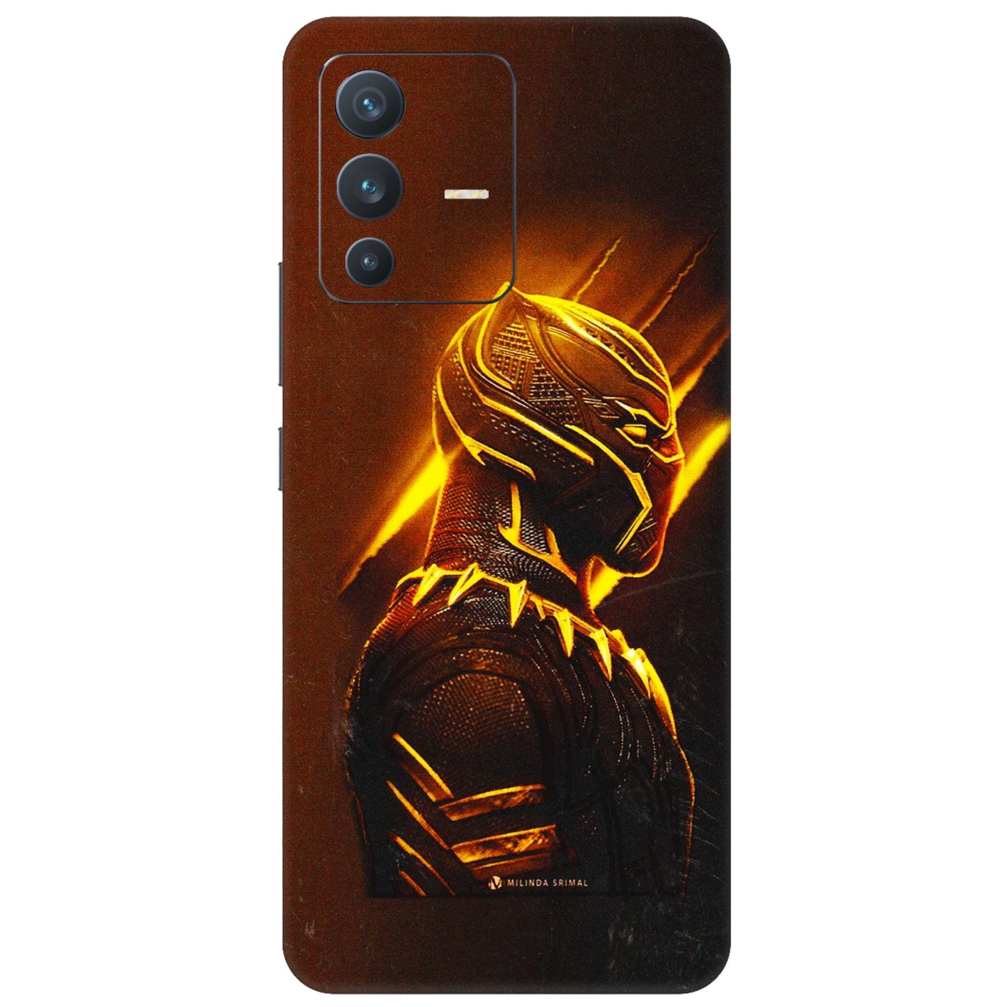 VIVO Z/V/X/T/U/S Series Phone Skins (All Models) - Gold Black Panther - 3D Embossed Finish (L-181) Vivo V23 (5G)