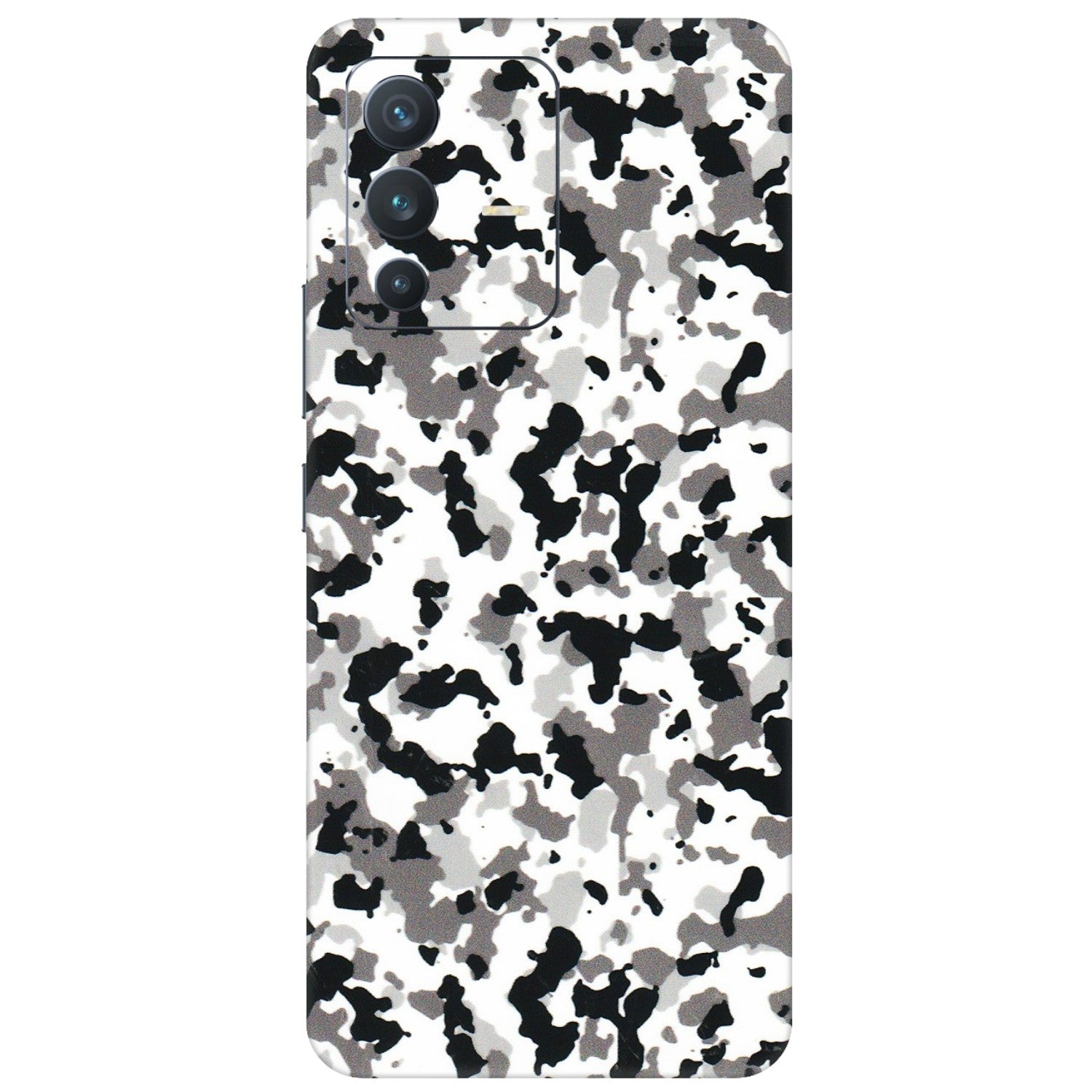 VIVO Z/V/X/T/U/S Series Phone Skins (All Models) - White Black Camouflage - 3D Embossed Finish (L-18) Vivo V23 (5G)