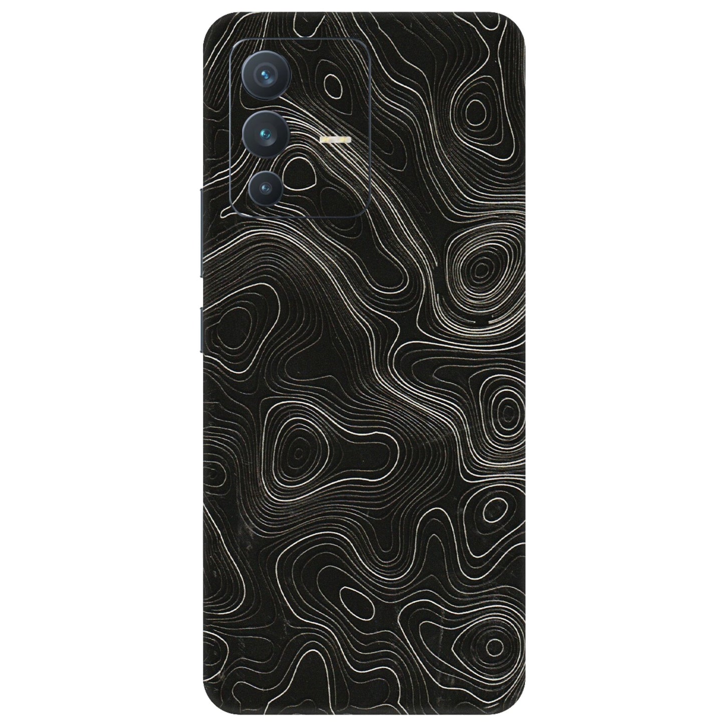 VIVO Z/V/X/T/U/S Series Phone Skins (All Models) - Black Swirl - 3D Embossed Finish (L-196) Vivo V23 (5G)