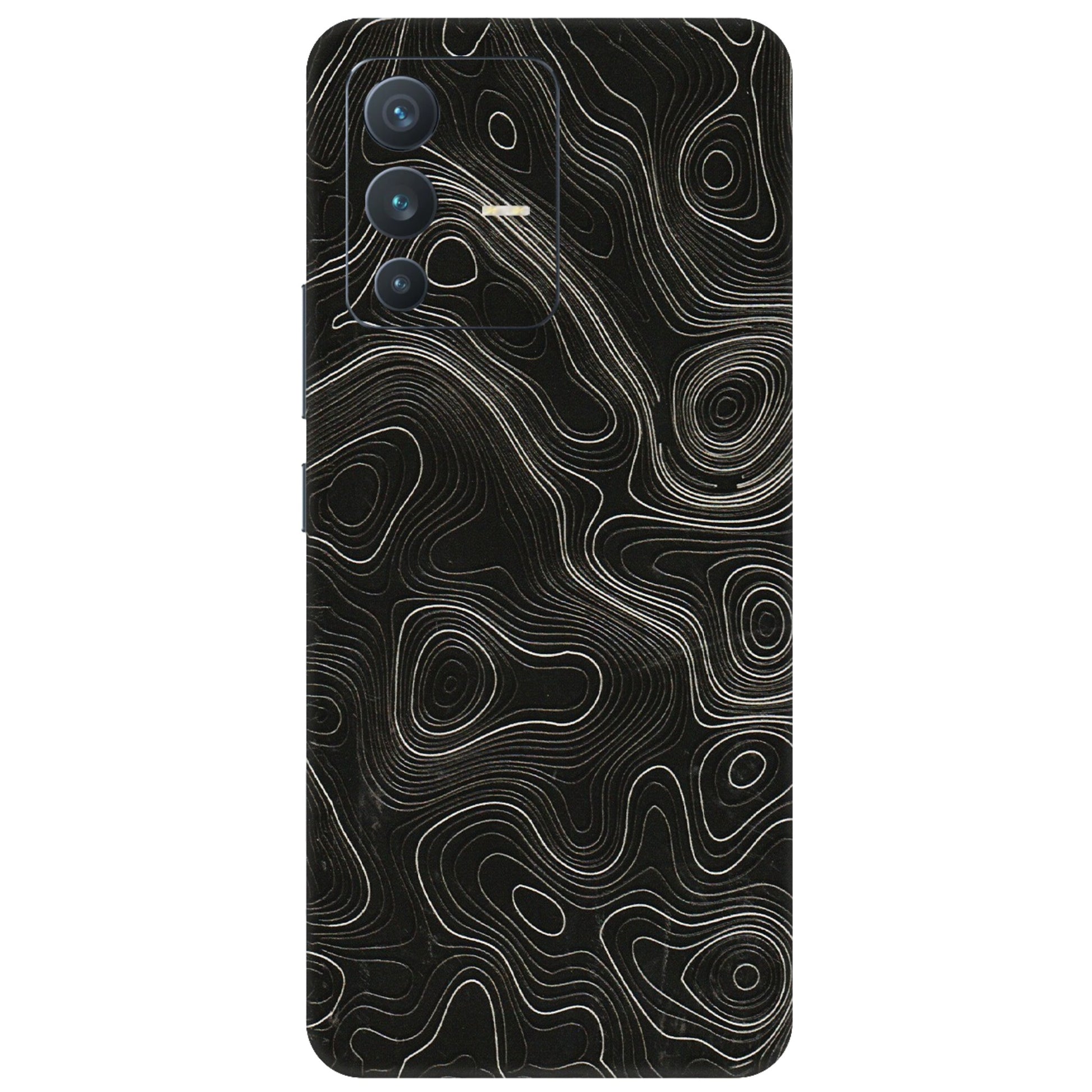 VIVO Z/V/X/T/U/S Series Phone Skins (All Models) - Black Swirl - 3D Embossed Finish (L-196) Vivo V23 (5G)