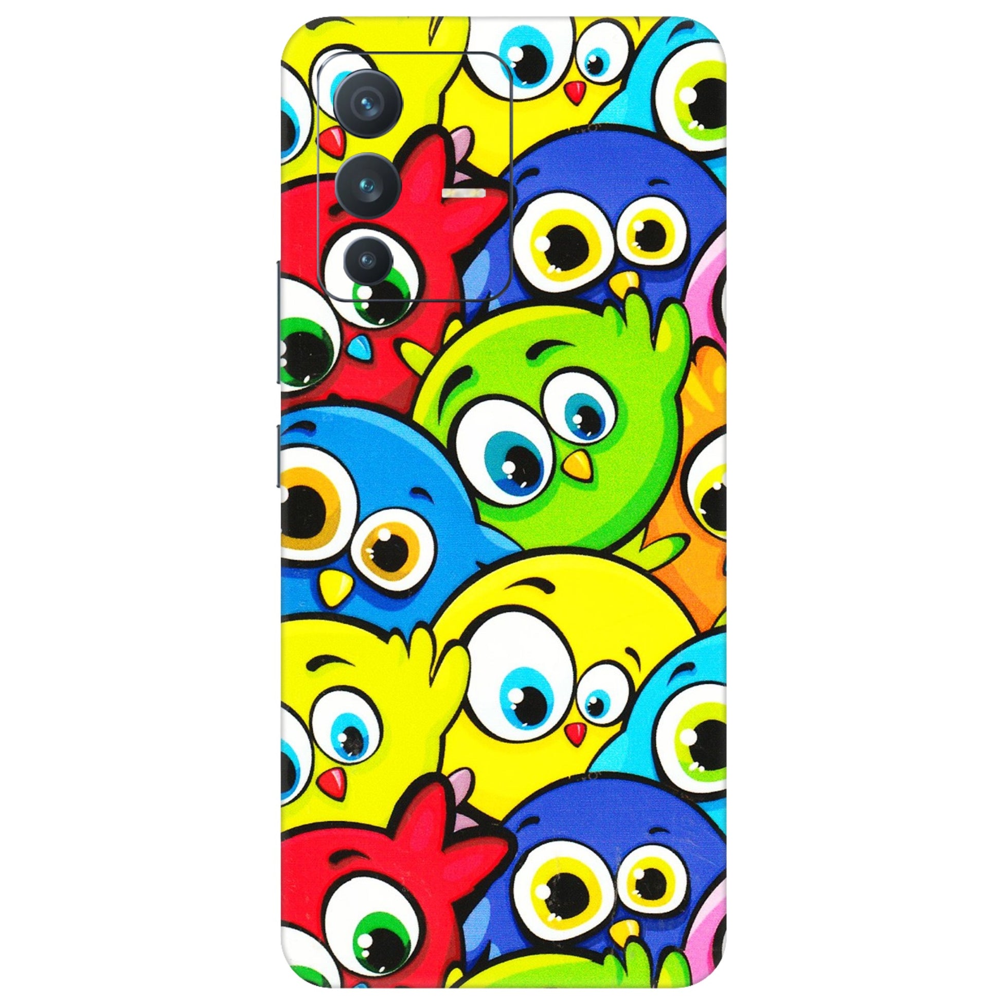 VIVO Z/V/X/T/U/S Series Phone Skins (All Models) - Cute Fluffy Birds - 3D Embossed Finish (L-213) Vivo V23 (5G)