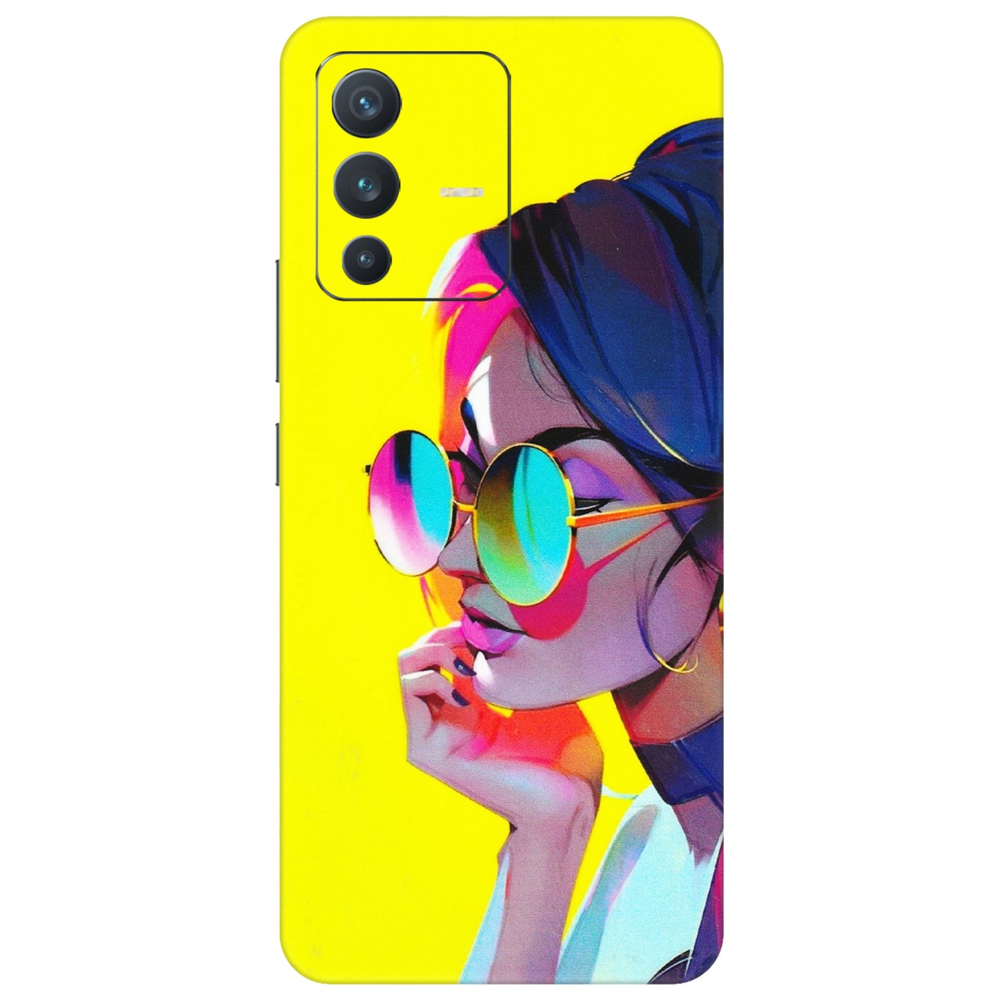 VIVO Z/V/X/T/U/S Series Phone Skins (All Models) - Bold Stylish Girl - 3D Embossed Finish (L-222) Vivo V23 (5G)