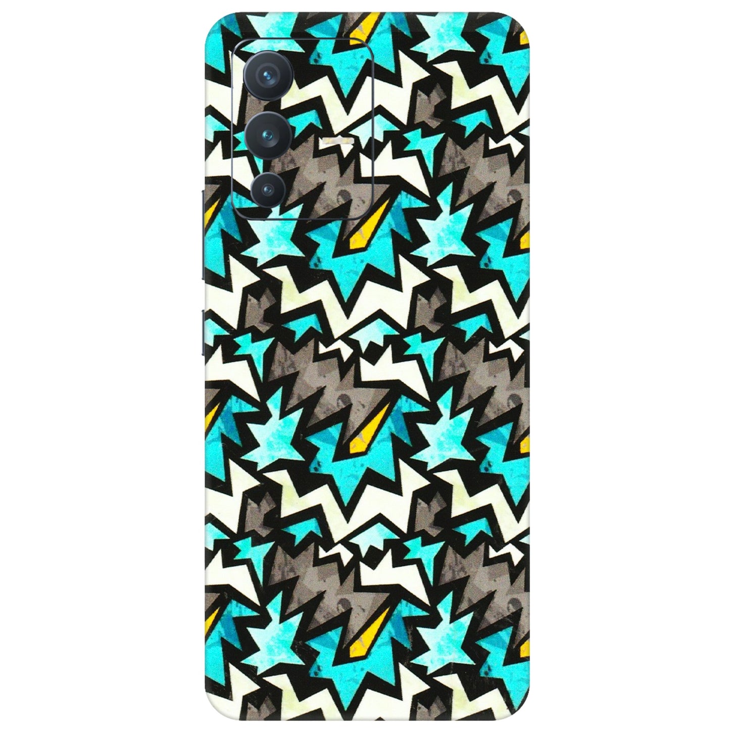 VIVO Z/V/X/T/U/S Series Phone Skins (All Models) - Funky Zig Zag - 3D Embossed Finish (L-223) Vivo V23 (5G)