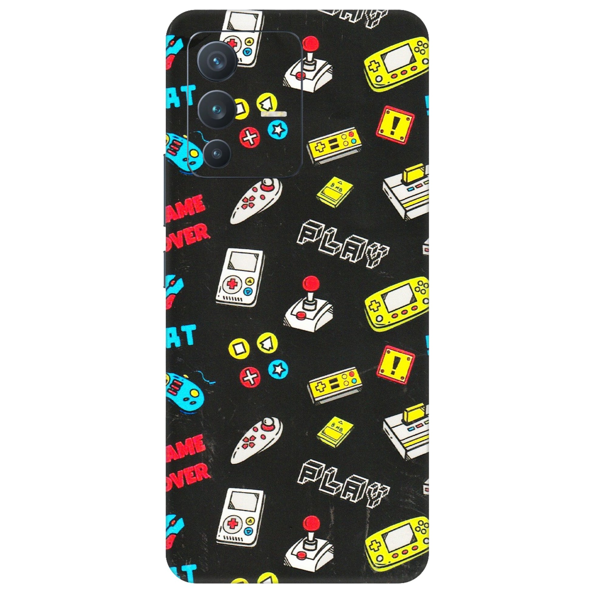 VIVO Z/V/X/T/U/S Series Phone Skins (All Models) - Gaming Doodles - 3D Embossed Finish (L-224) Vivo V23 (5G)