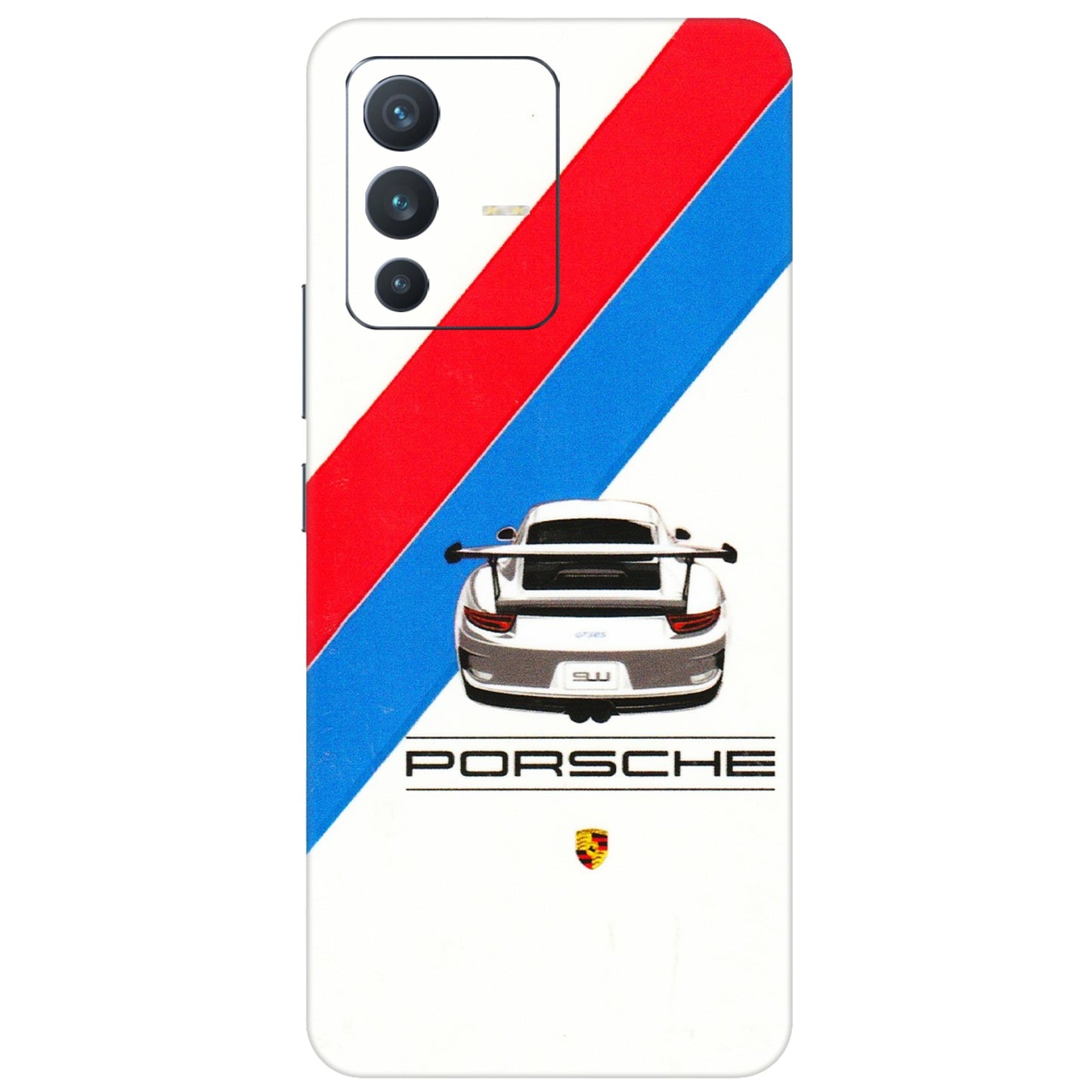 VIVO Z/V/X/T/U/S Series Phone Skins (All Models) - Porche Car Sober Logo - 3D Embossed Finish (L-248) Vivo V23 (5G)