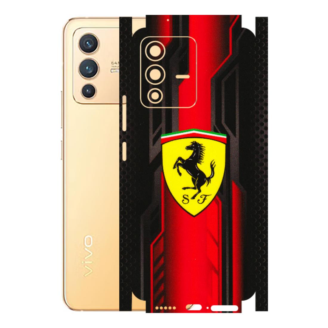 VIVO Z/V/X/T/U/S Series Phone Skins (All Models) - Black Ferrari Logo - 3D Embossed Finish (L-253) Vivo V23 (5G)