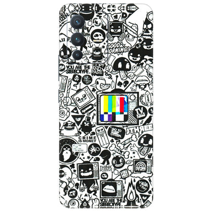 VIVO Z/V/X/T/U/S Series Phone Skins (All Models) - Doodles Positive Art - 3D Embossed Finish (L-263) Vivo V23 (5G)