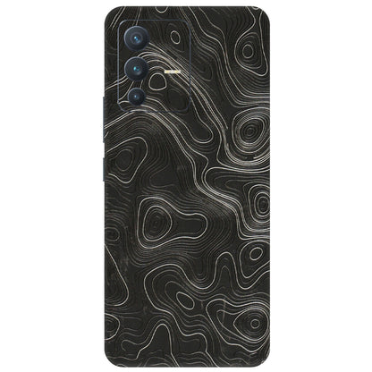 VIVO Z/V/X/T/U/S Series Phone Skins (All Models) - Abstract White Line Map - 3D Embossed Finish (L-269) Vivo V23 (5G)