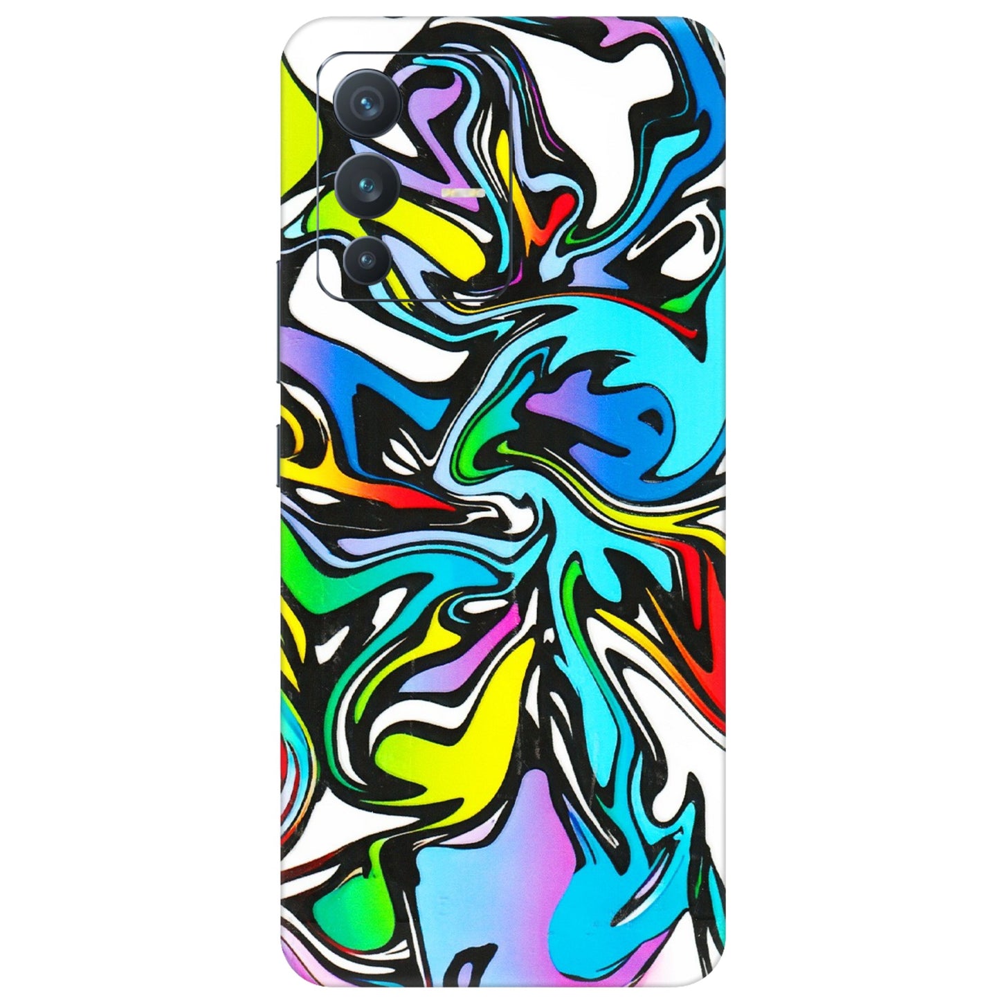 VIVO Z/V/X/T/U/S Series Phone Skins (All Models) - Abstract Colour Paints - 3D Embossed Finish (L-271) Vivo V23 (5G)