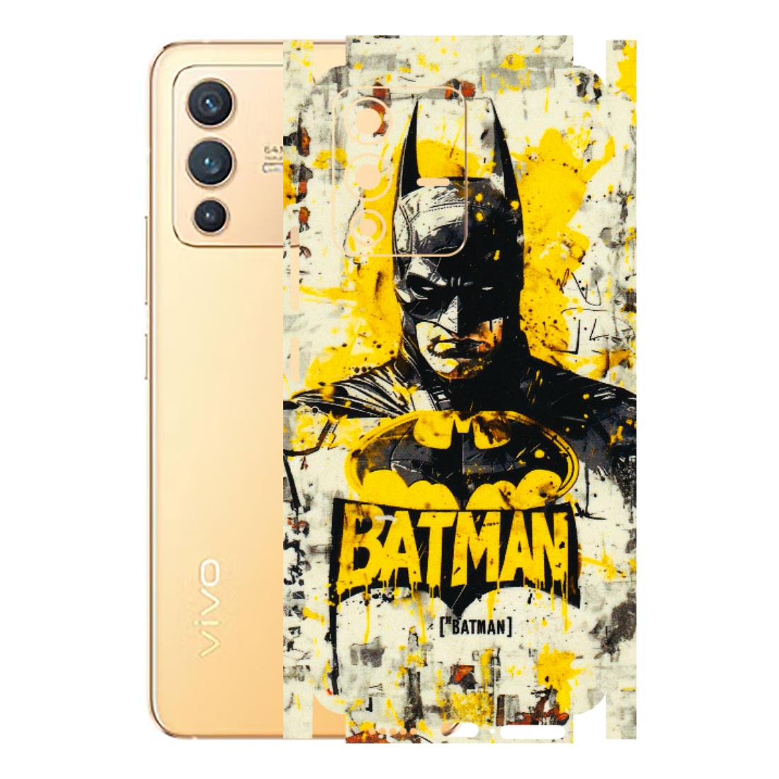 VIVO Z/V/X/T/U/S Series Phone Skins (All Models) - Batman Yellow BT - 3D Embossed Finish (L-304) Vivo V23 (5G)