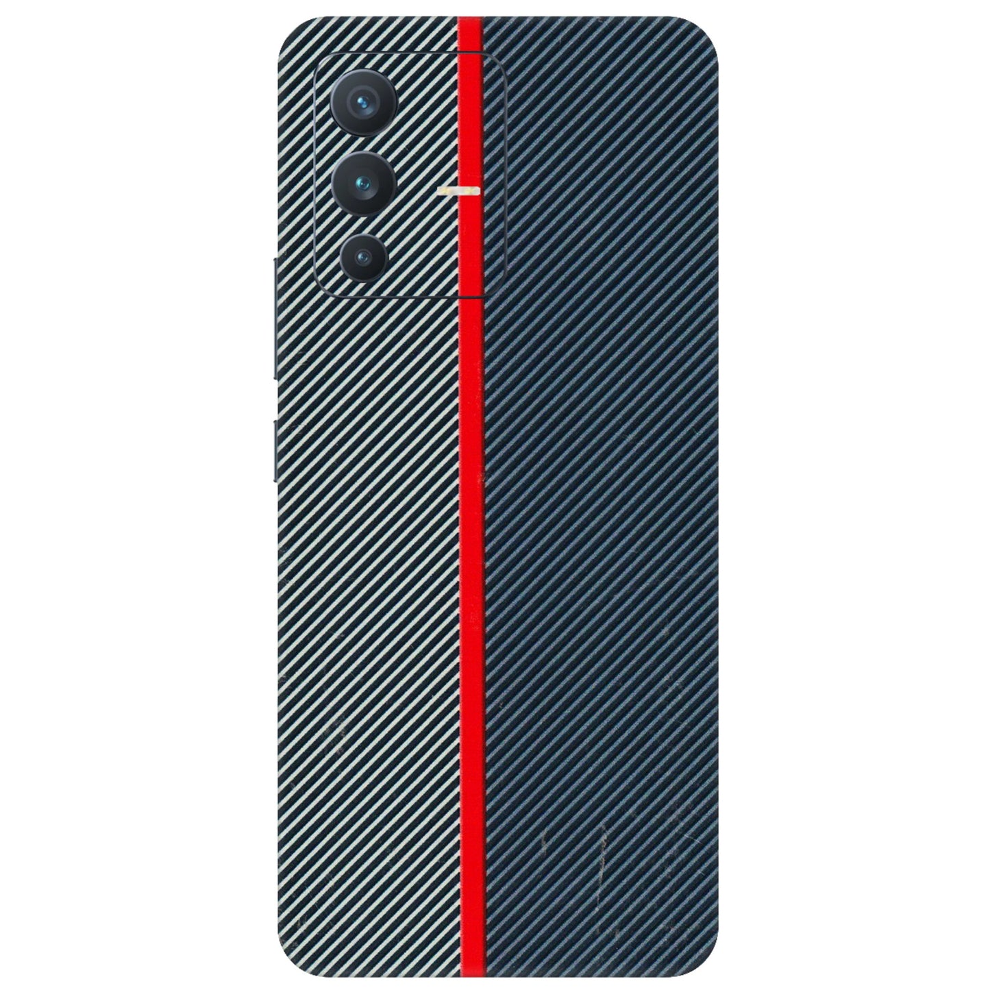 VIVO Z/V/X/T/U/S Series Phone Skins (All Models) - Blue Sober Lines - 3D Embossed Finish (L-305) Vivo V23 (5G)