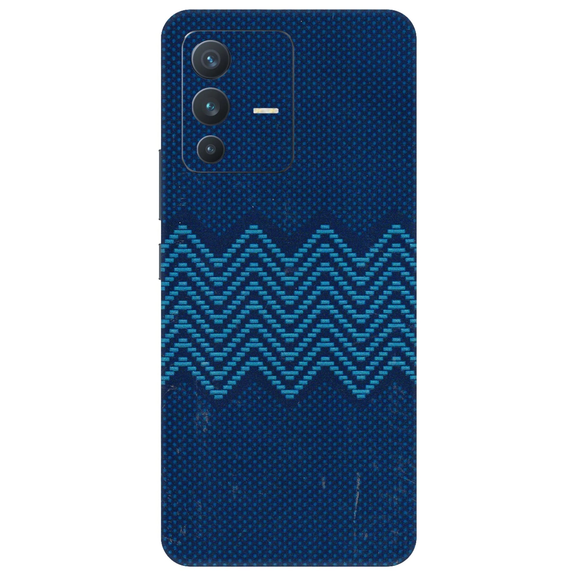 VIVO Z/V/X/T/U/S Series Phone Skins (All Models) - Blue Sober Waves - 3D Embossed Finish (L-306) Vivo V23 (5G)
