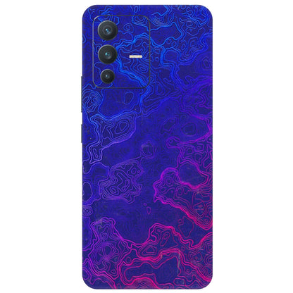 VIVO Z/V/X/T/U/S Series Phone Skins (All Models) - Purple Ripples Swirl - 3D Embossed Finish (L-314) Vivo V23 (5G)