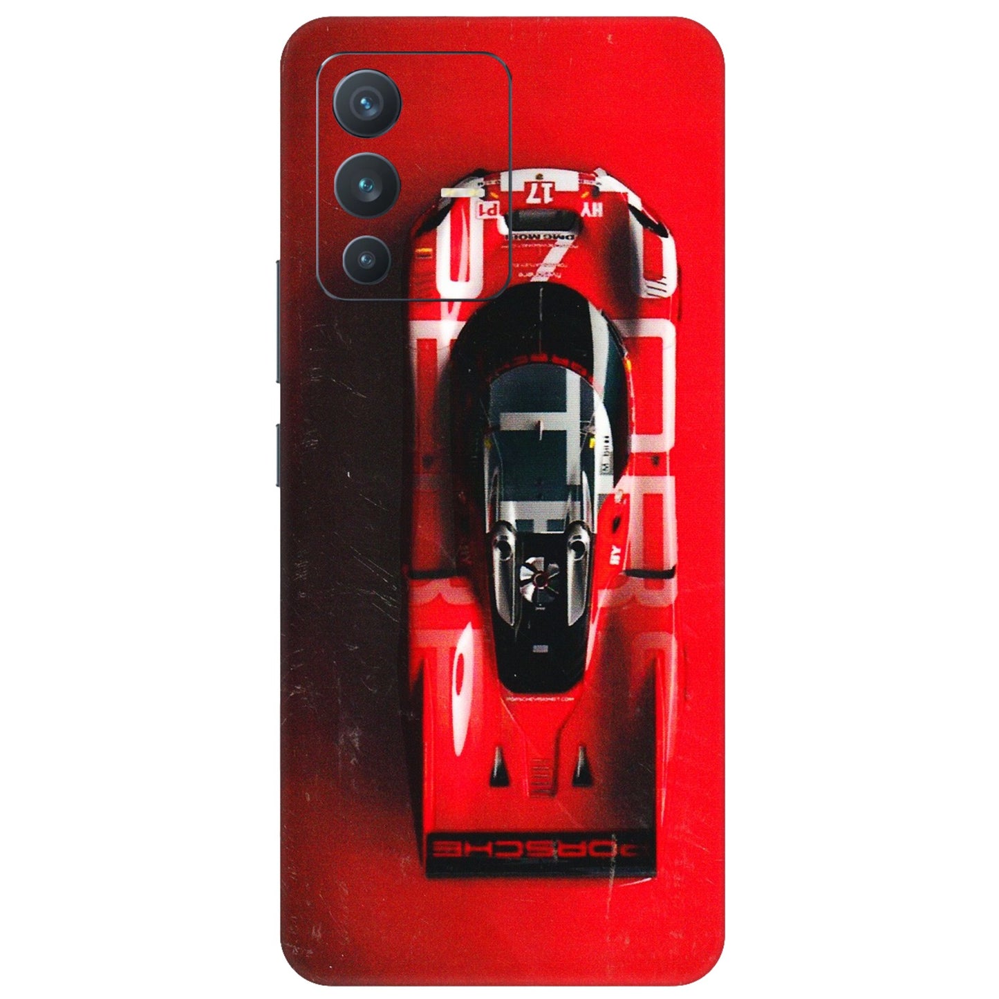 VIVO Z/V/X/T/U/S Series Phone Skins (All Models) - Red Porsche Car Logo - 3D Embossed Finish (L-315) Vivo V23 (5G)