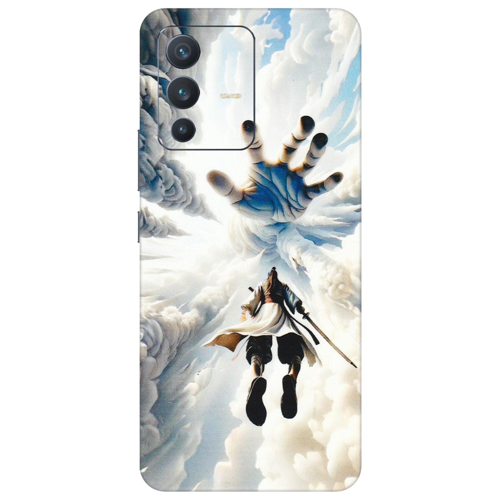 VIVO Z/V/X/T/U/S Series Phone Skins (All Models) - Big Hand With Monkey King - 3D Embossed Finish (L-323) Vivo V23 (5G)