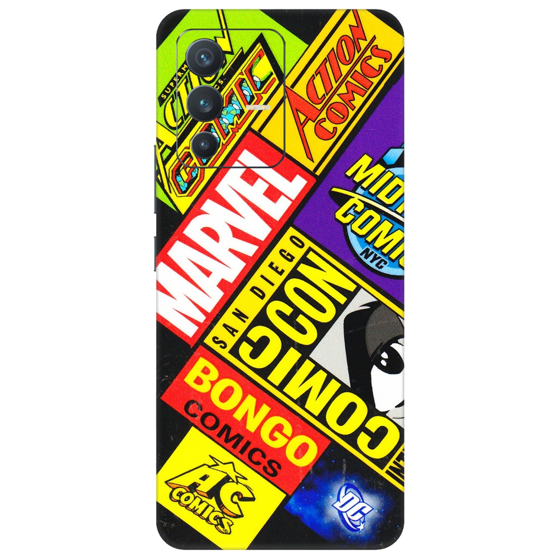 VIVO Z/V/X/T/U/S Series Phone Skins (All Models) - Bongo Comic Con - 3D Embossed Finish (L-325) Vivo V23 (5G)